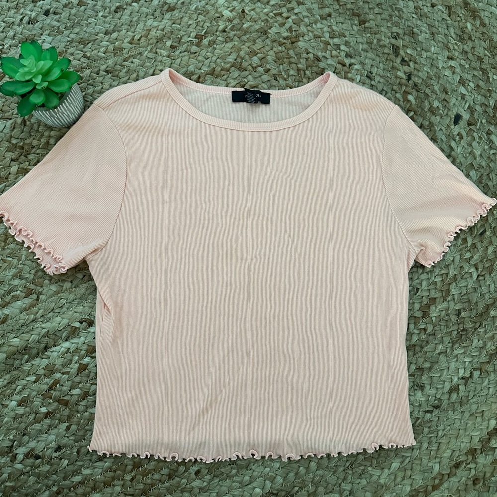 CORAL CROP TOP - Picture 2 of 6